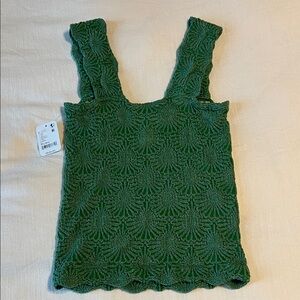 NWT Free People Love Letter Cami Green Tank Top, Size M-L